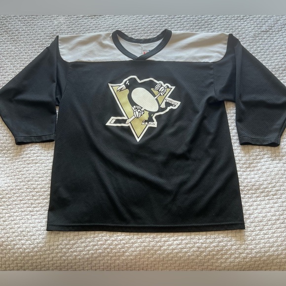 Vintage Mario Lemieux Pittsburgh Penguins CCM Hockey Jersey Size L - Picture 2 of 8